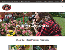 Tablet Screenshot of greenmountainflannel.com